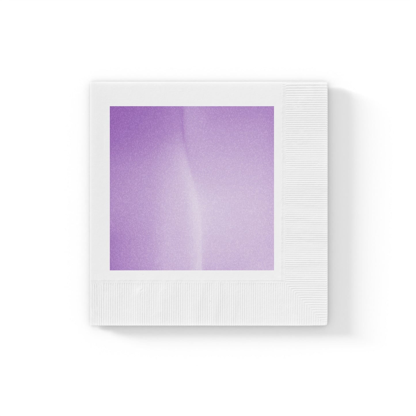 Soft Lavender Fade White Coined Napkins, 6.5" x 6.5"