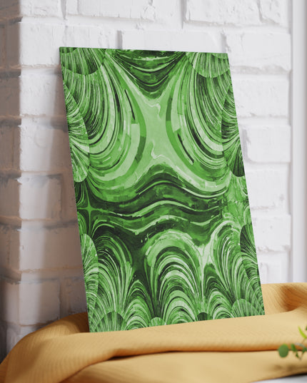 Uzi Spiral Mint Pastel 8" x 11" Glass Cutting Board