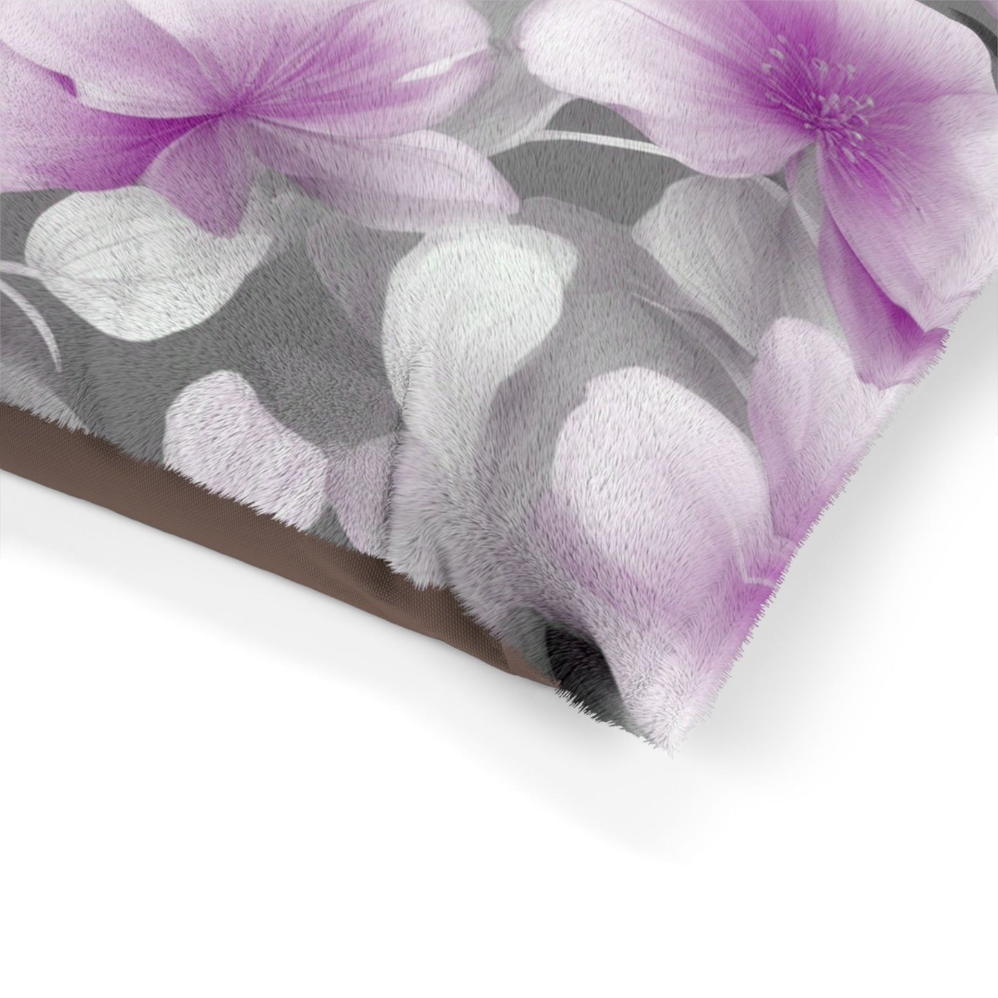 Purple Blossom Floral Bunch Pet Bed, 40" × 30"