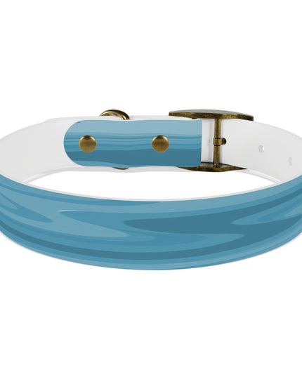Sky Blue Wavey Medium Dog Collar