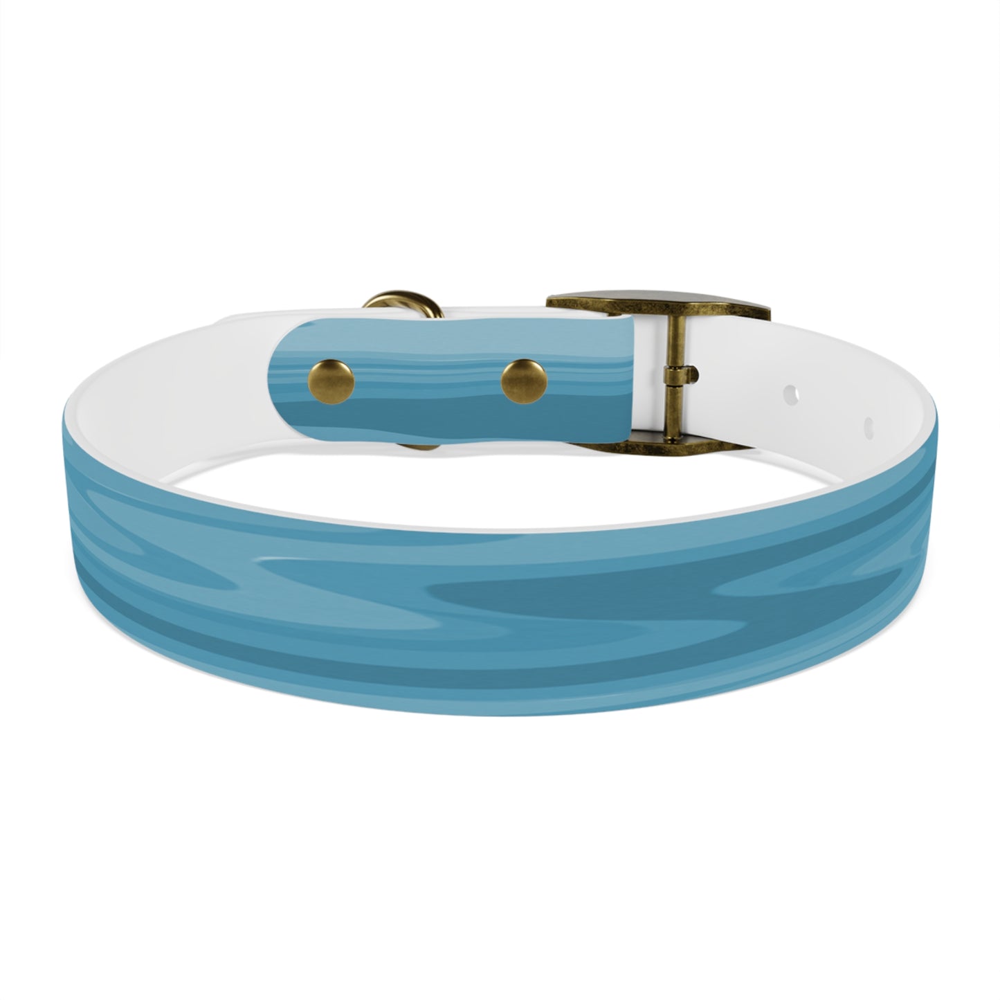 Sky Blue Wavey Medium Dog Collar