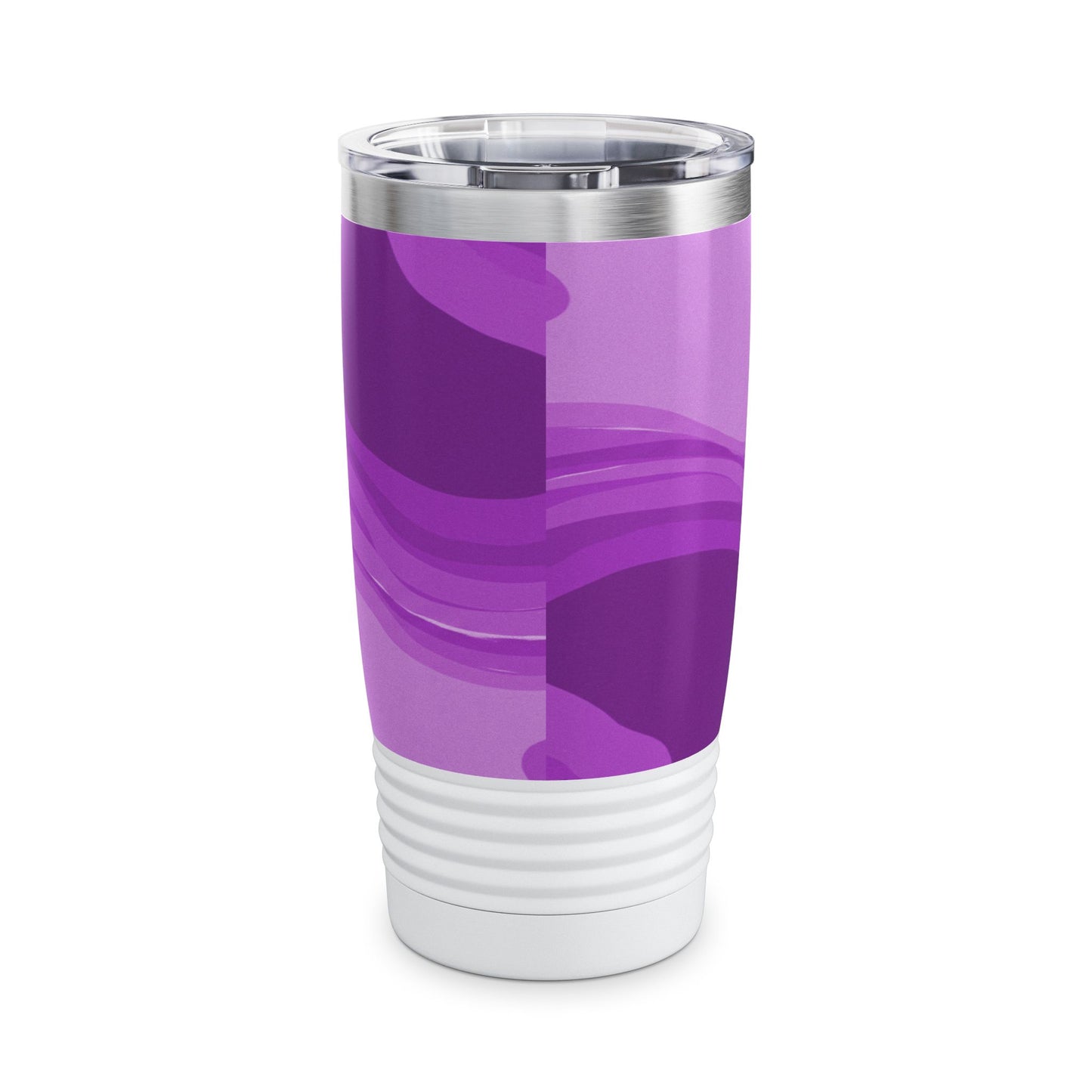 Wavey Purple Wavey Ringneck Tumbler, 20oz in white, steel and black