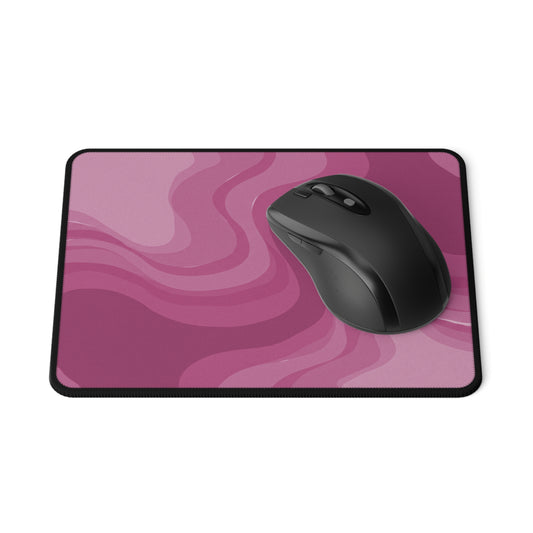 Pinky Mauve Wavey Non-Slip Gaming Mouse Pad, 9.5" X 8" Rectangle