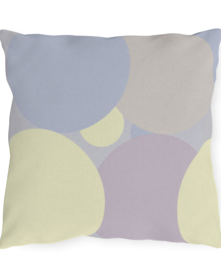 Pastel Soft Blue and Soft White Patches 16" x 16" Outdoor Pillows