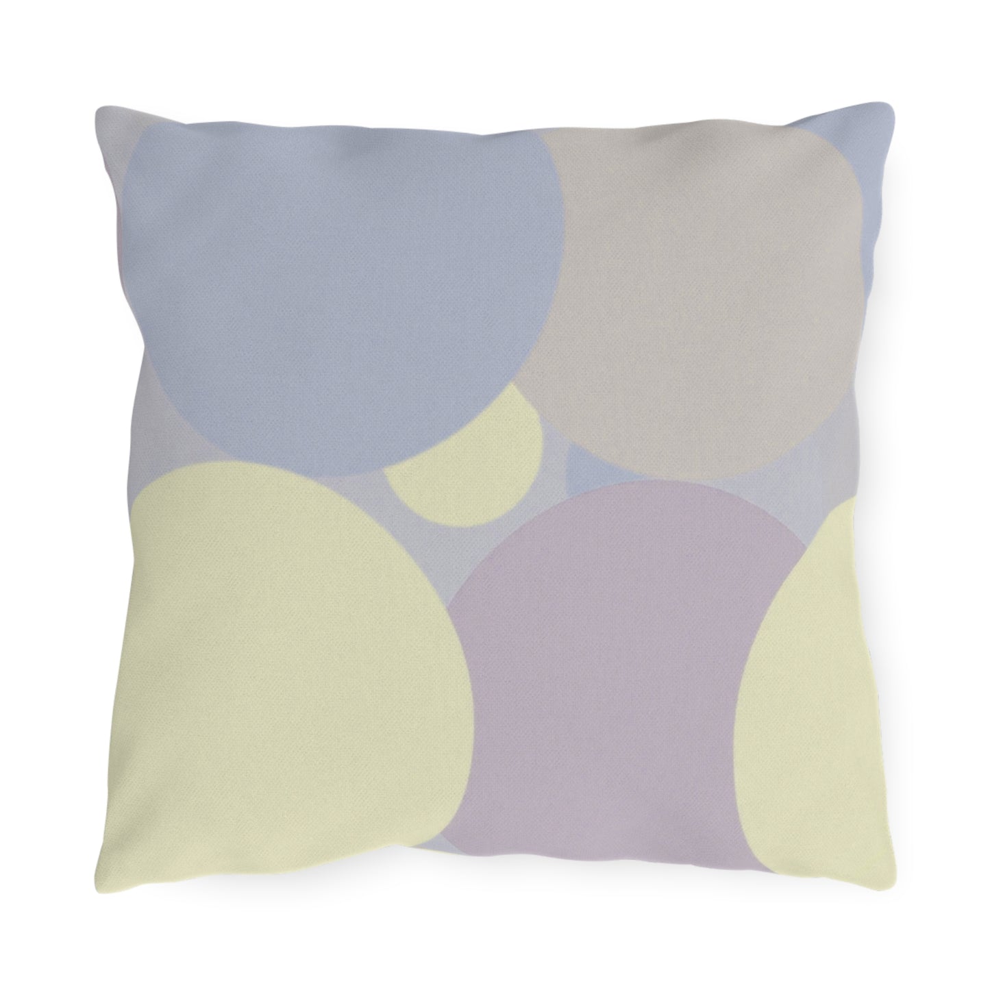 Pastel Soft Blue and Soft White Patches 16" x 16" Outdoor Pillows