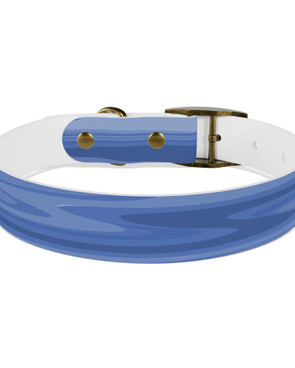 Deep Blue Wavey Medium Dog Collar