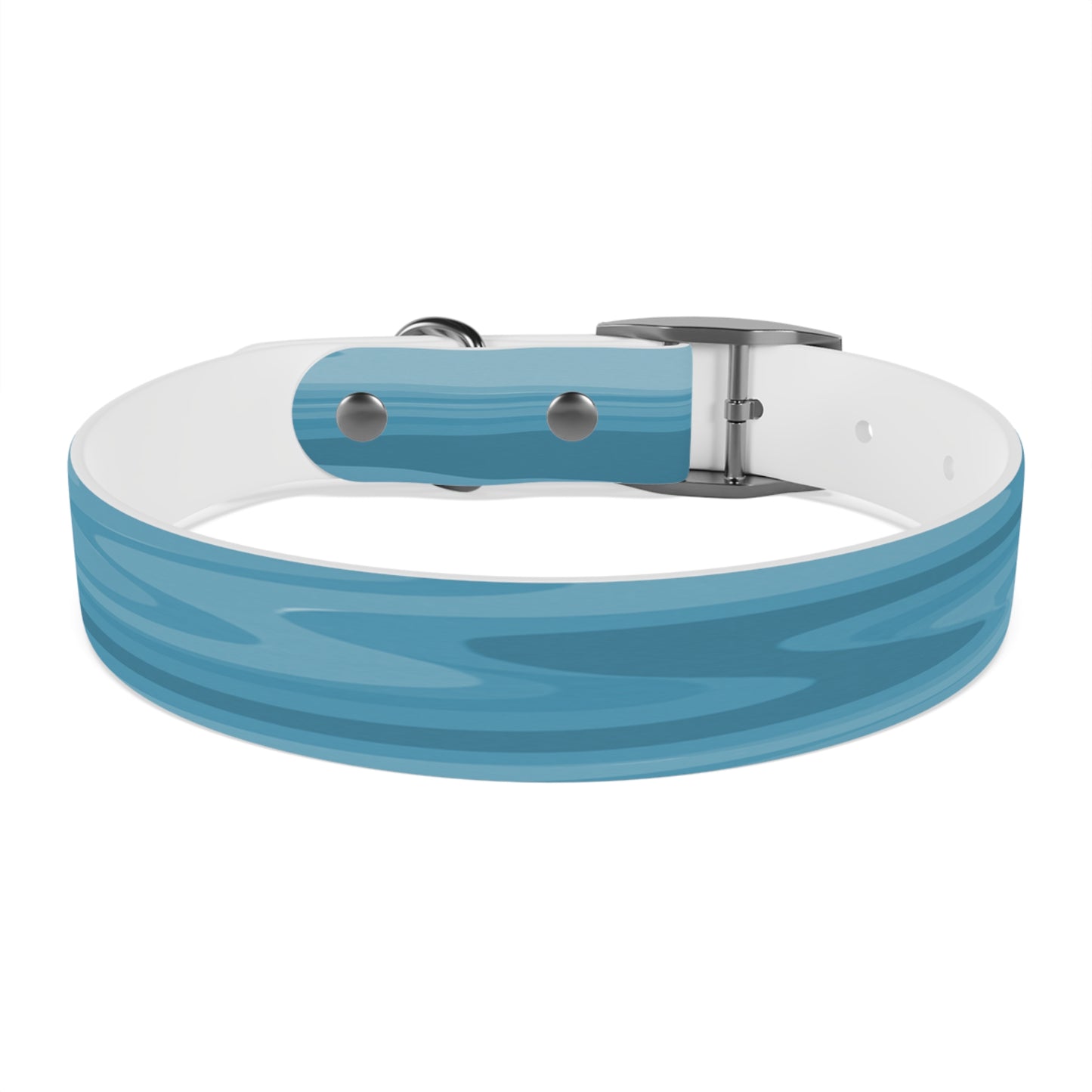 Sky Blue Wavey Medium Dog Collar
