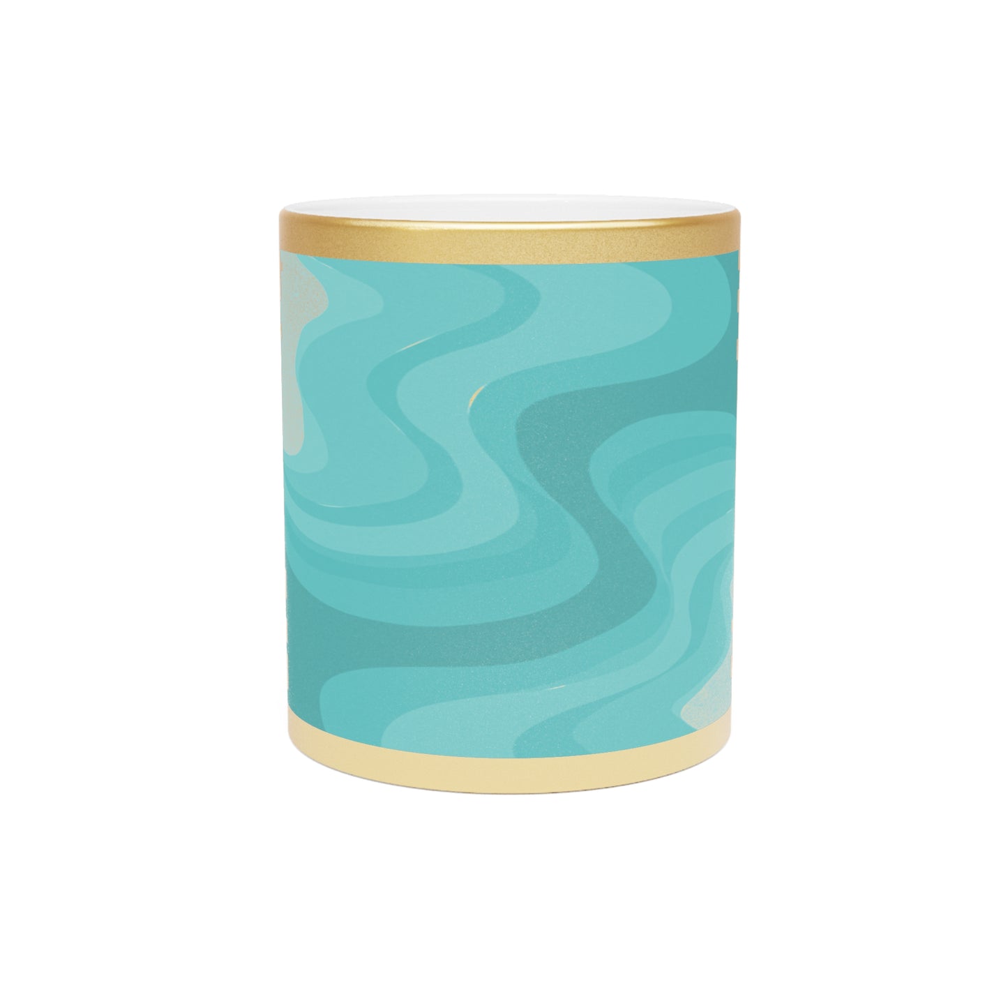 Tif Green Wavey 11 oz Metallic Mug (Silver\Gold)