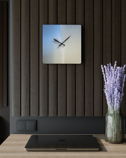 Cobalt Fade Acrylic Wall Clock, Round or Square, 10.75" x 10.75"