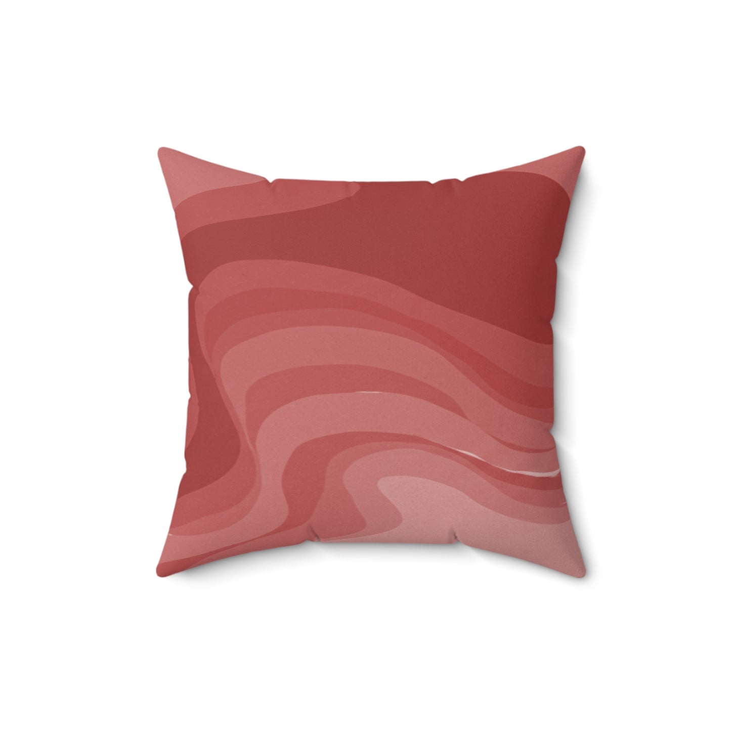 Power Red Wavey 16" x 16" Faux Suede Square Pillow