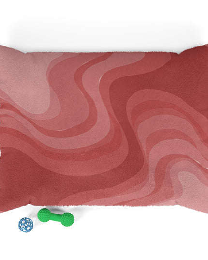 Power Red Wavey 40" × 30" Pet Bed
