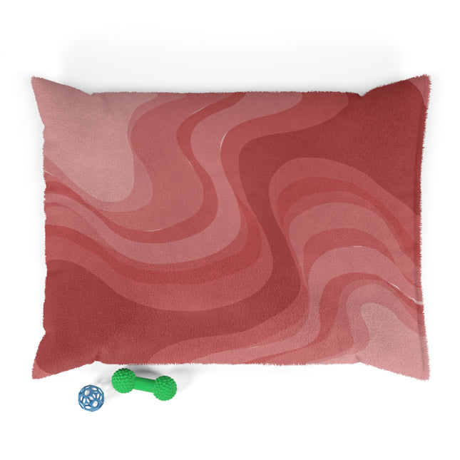 Power Red Wavey 40" × 30" Pet Bed