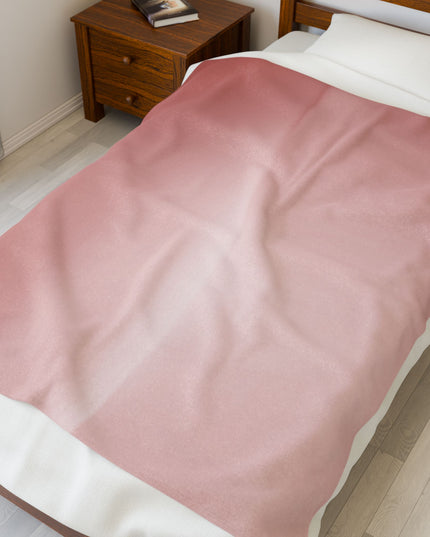 Rose Red Fade Velveteen Plush Blanket, 50" x 60"