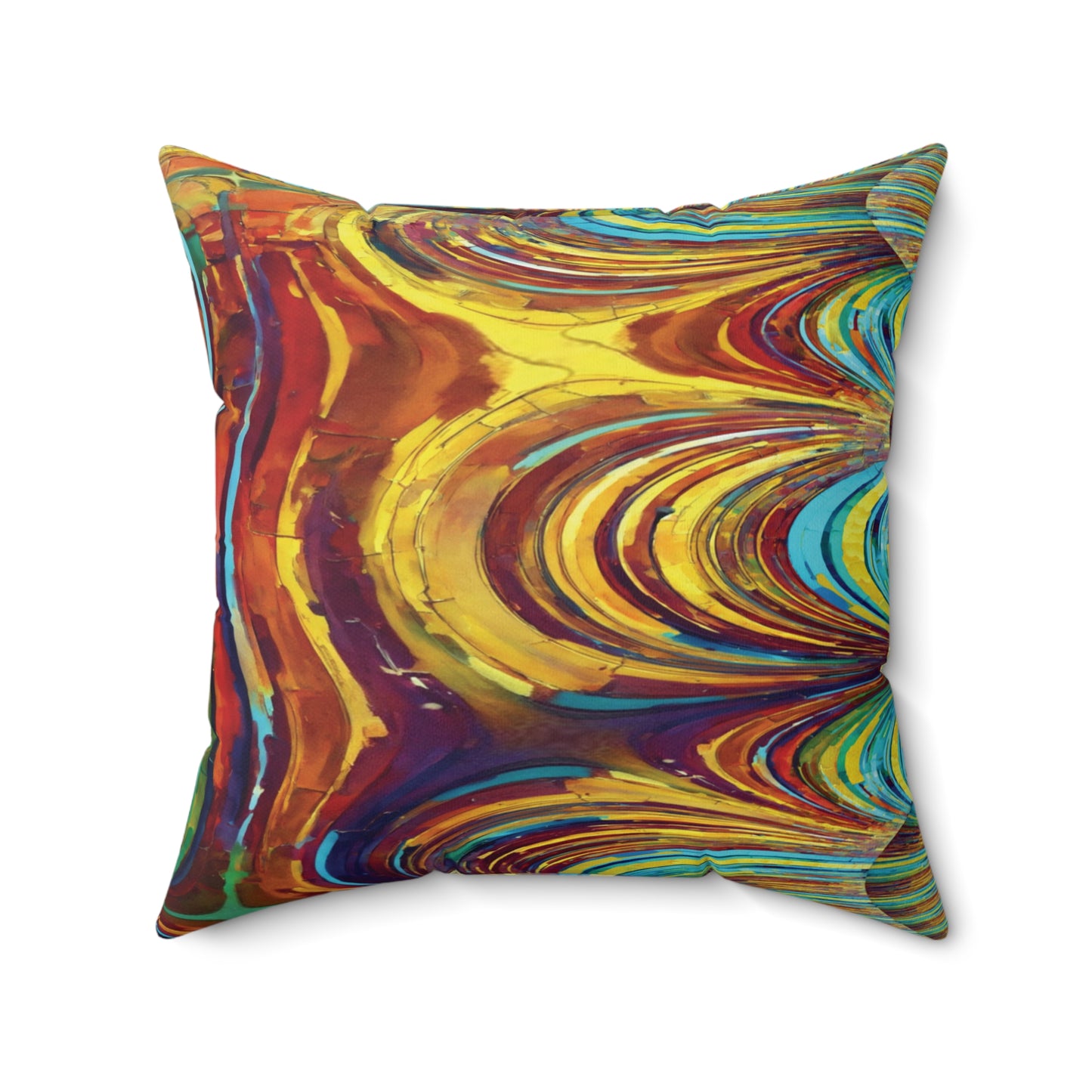 Uzi Spiral Alpha Faux Suede Square Pillow, 20" x 20"