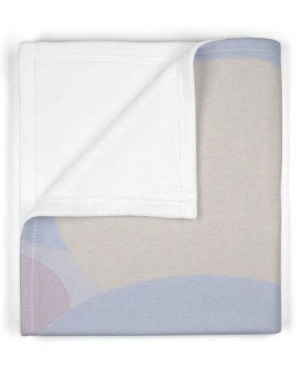 Pastel Soft Blue and Soft White Patches Soft Fleece Baby Blanket, 30" x 40"