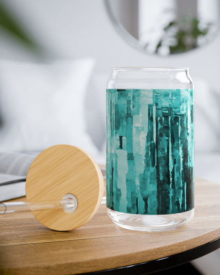 Striped Tif Sipper Glass, 16oz