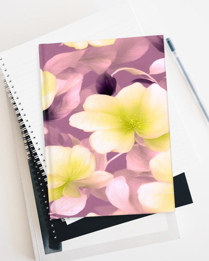 Lemon Blossom Floral Bunch Journal - 128 Blank pages, 5" x 7"