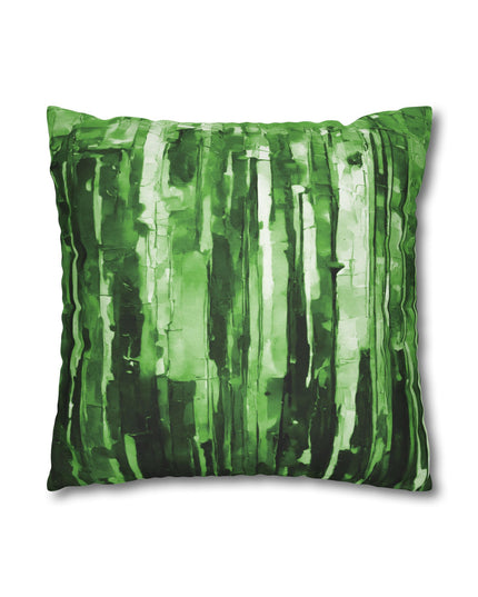Striped Mint Pastel Spun Polyester Square Pillowcase, 14" x 14"