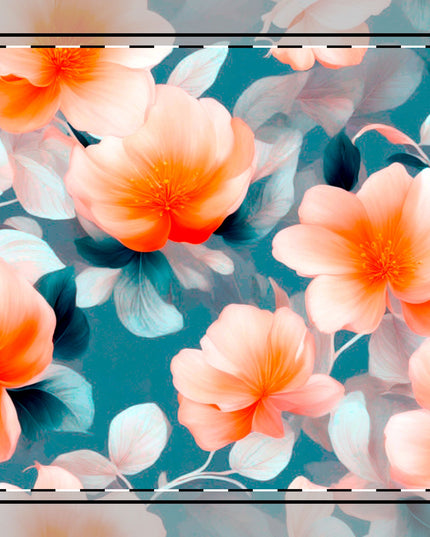 Orange Blossom Floral Bunch Cotton Twill Napkin, 10" x 10"