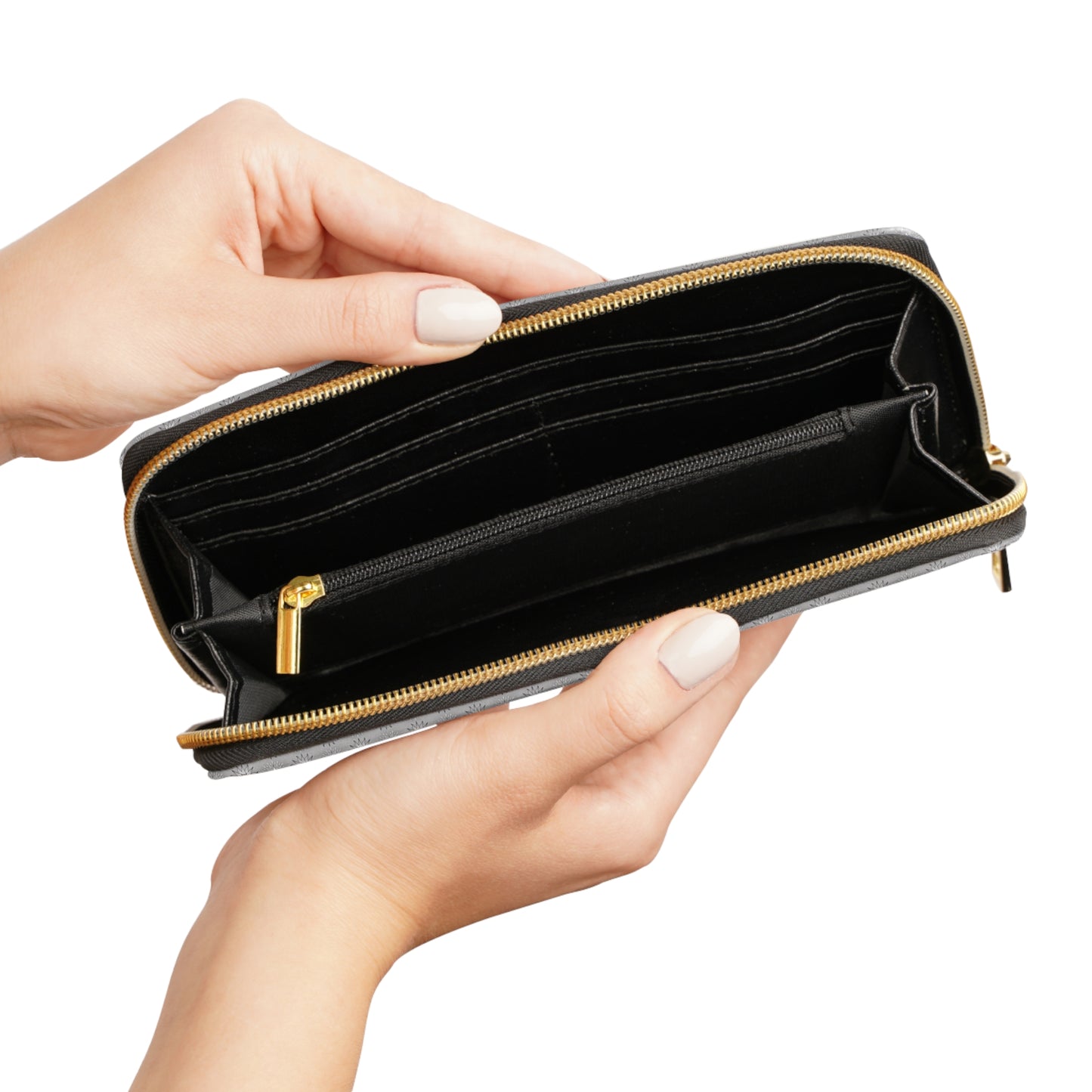 Desaturated Star-crossed Bodies Elegant Abstract Zipper Wallet - Stylish & Functional Accessory for Everyday Use