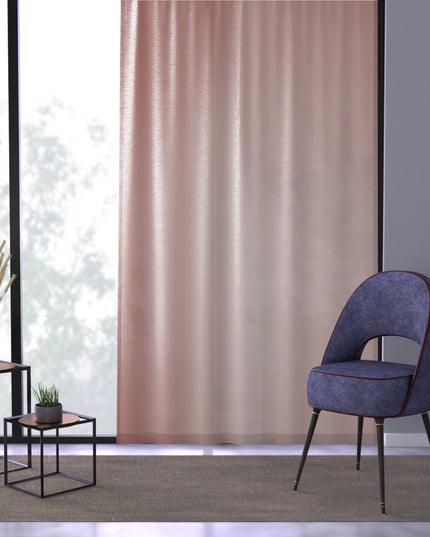 Rose Red Fade Sheer Window Curtain, 50" x 84", partially transparent