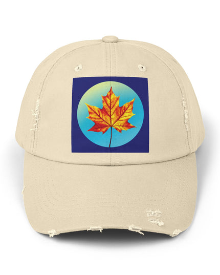 Alpha Maple Leaf Unisex Distressed Cap