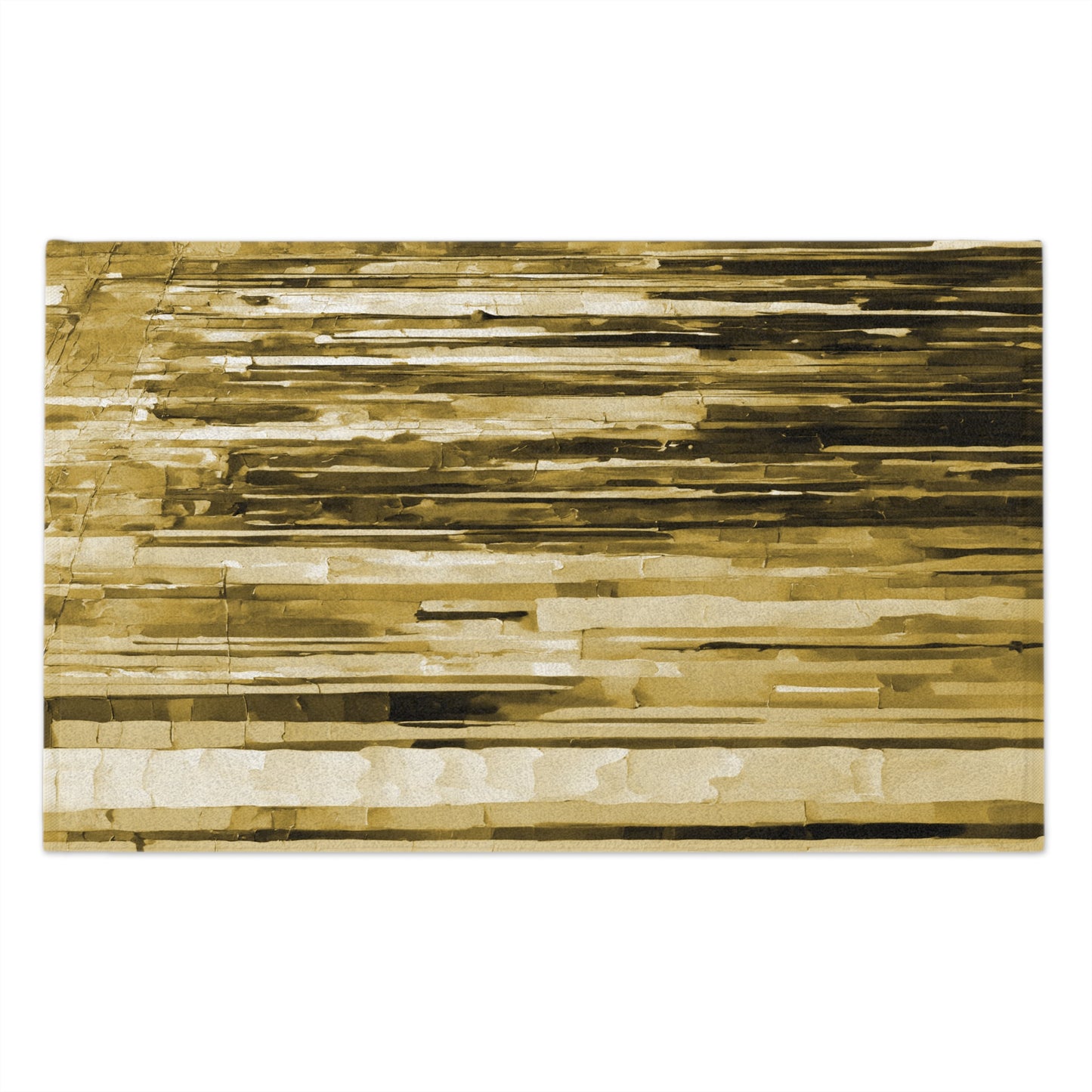 Striped Light Brown Rally Towel, 11" x 18"
