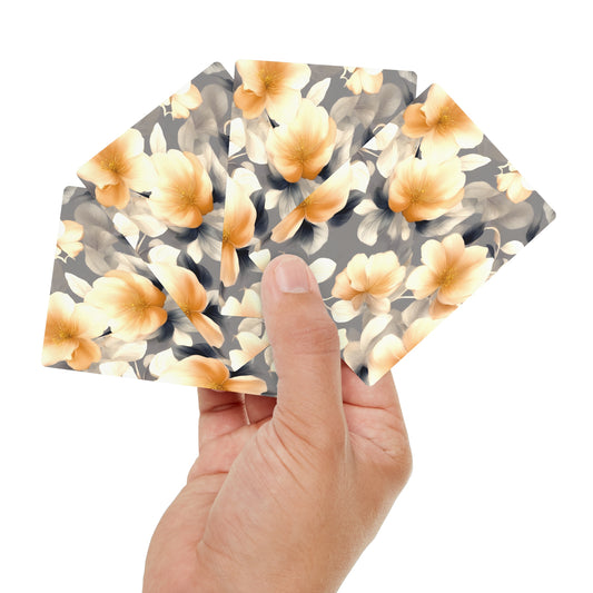 Soft Blossom Floral Bunch Poker Cards