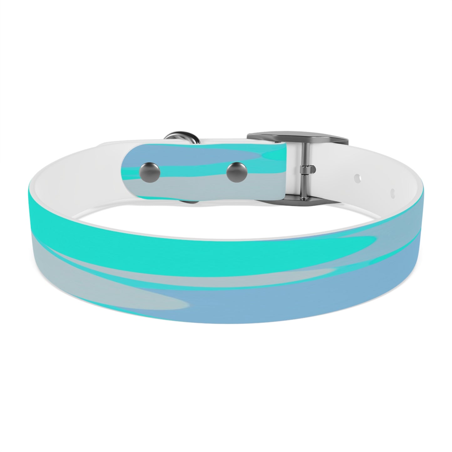 Pastel Tan and Tif Patches Medium Dog Collar