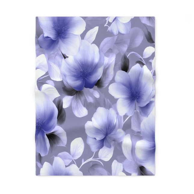 Indigo Blossom Floral Bunch Soft Fleece Baby Blanket, 30" x 40"