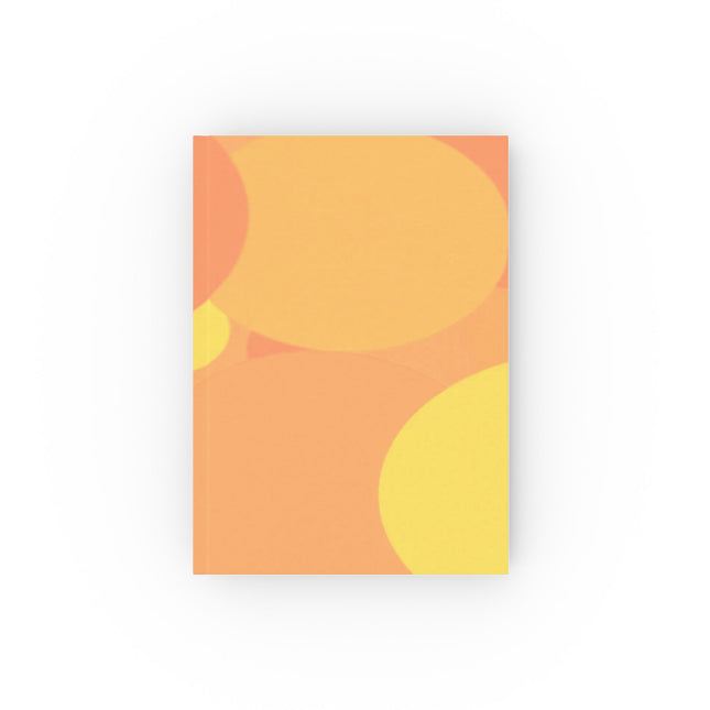 Pastel Bright Oranges Patches 5.2" x 7.4" Hard Backed Journal with 128 blank pages