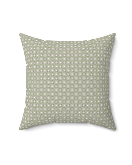 Olive Star-crossed Bodies Faux Suede Square Pillow, 16" x 16"