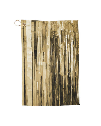 Striped Light Brown 16" x 24" Golf Towel