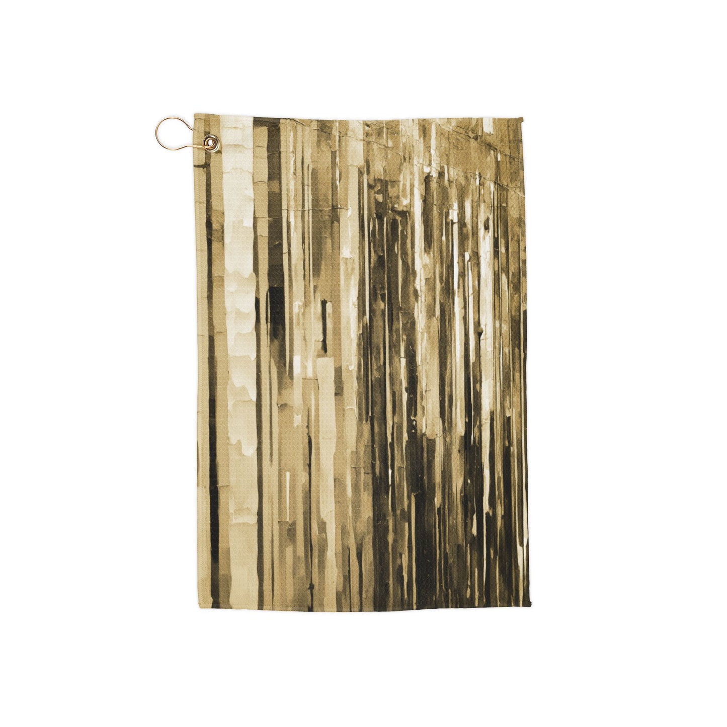 Striped Light Brown 16" x 24" Golf Towel