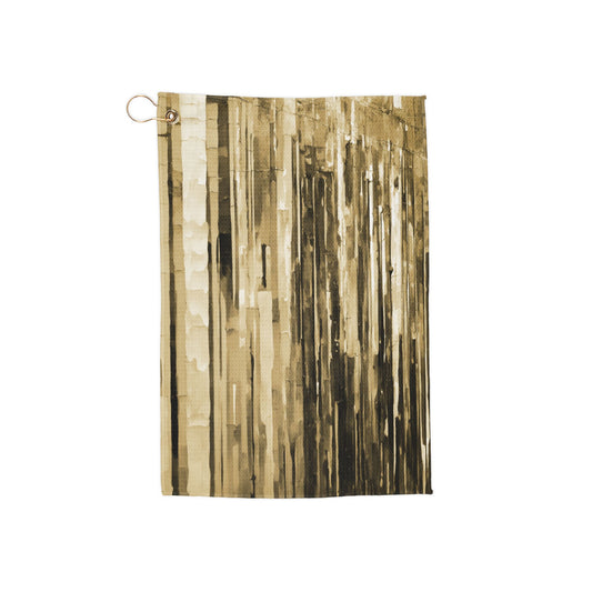 Striped Light Brown 16" x 24" Golf Towel