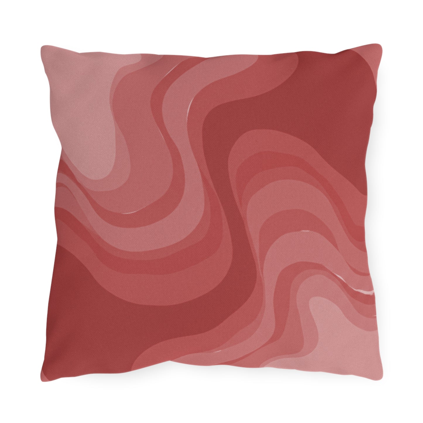 Power Red Wavey 16" x 16" Outdoor Pillow