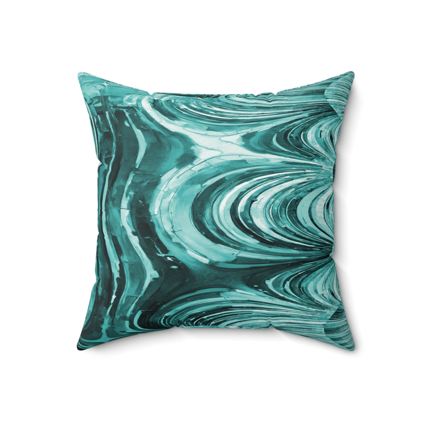 Uzi Spiral Tif Faux Suede Square Pillow, 18" x 18"