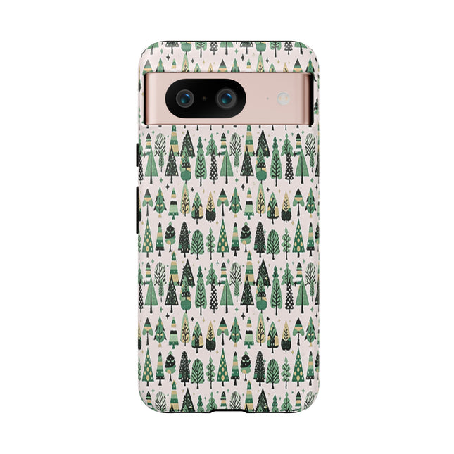 Mini Vintage Green Trees Google Pixel 8 Tough Cases