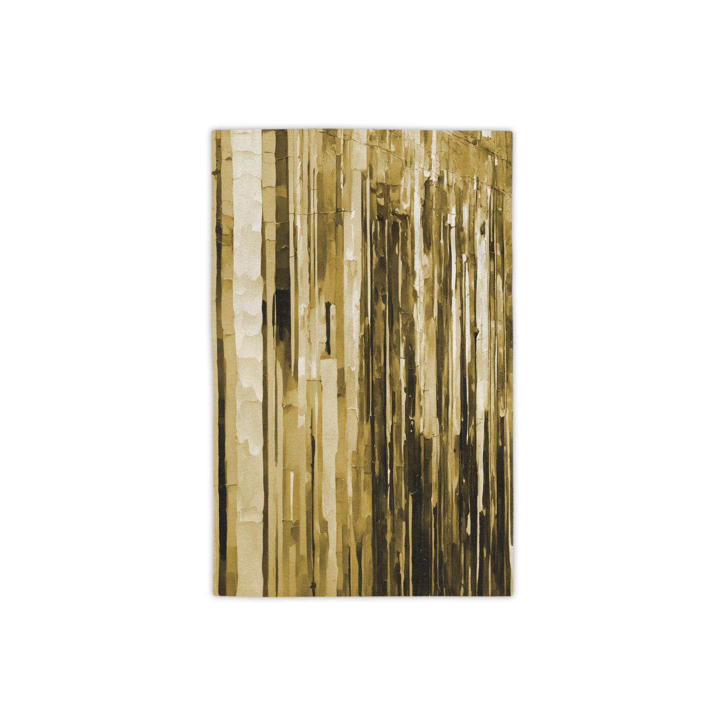 Striped Light Brown Beach Towel, 18" x 27"