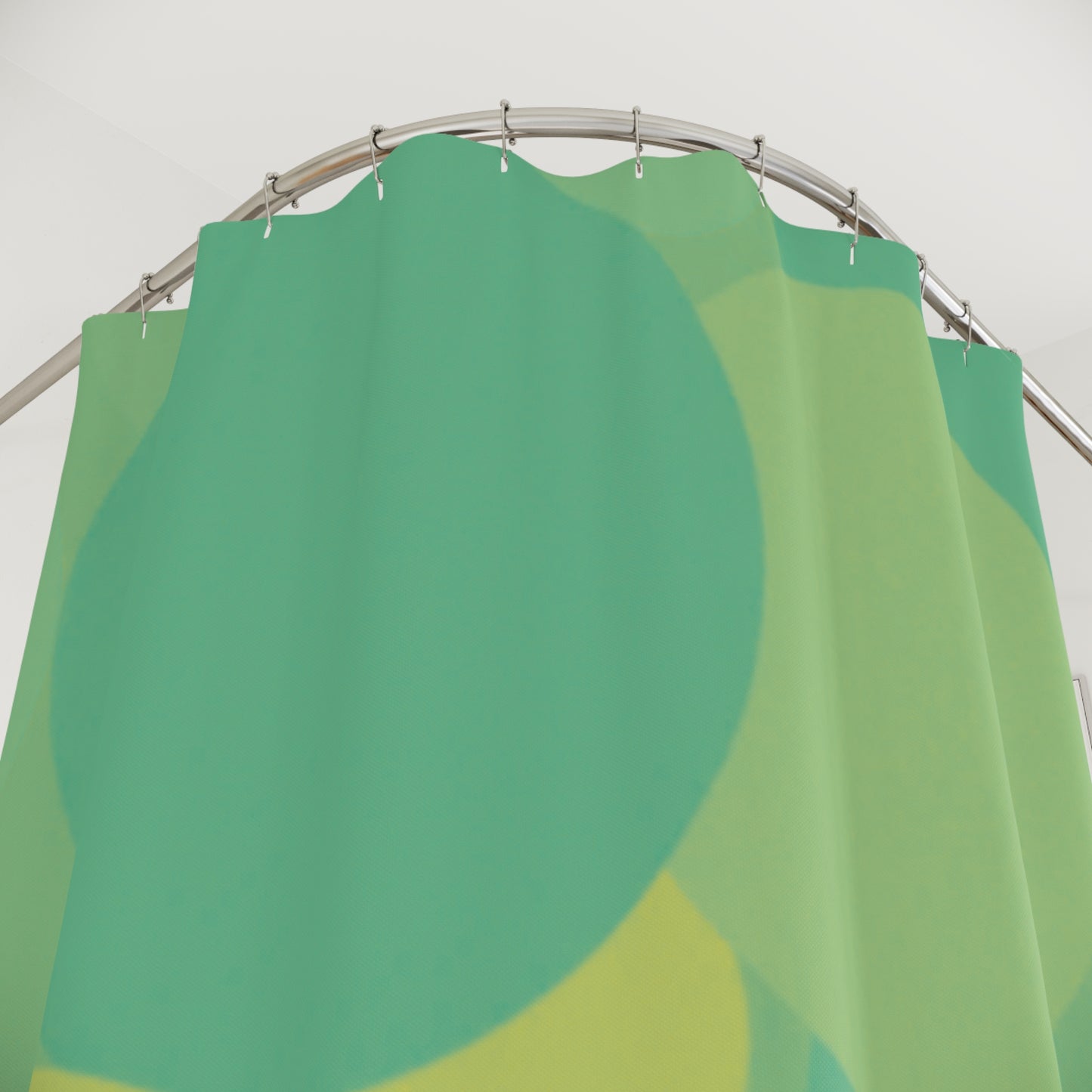 Pastel Green Patches Shower Curtains, 71" x 74"