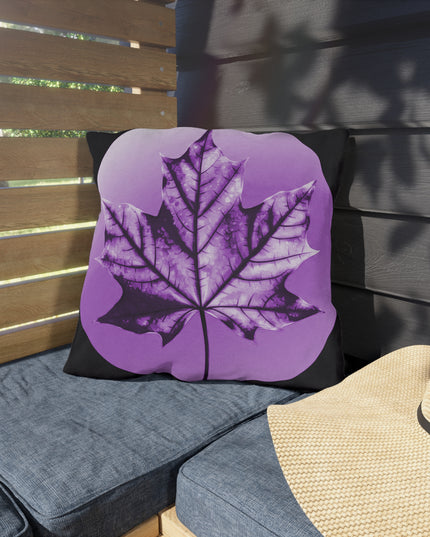 Purple Maple Leaf 18" x 18" Outdoor Pillow