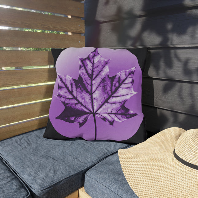Purple Maple Leaf 18" x 18" Outdoor Pillow