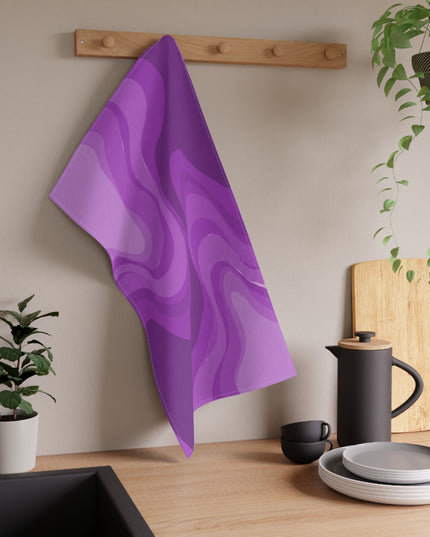 Wavey Purple Wavey Tea Towels (cotton, poly), 18" x "30