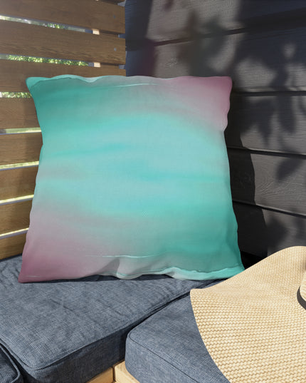 Green Sea Lavender Fog 20" x 20" Outdoor Pillow