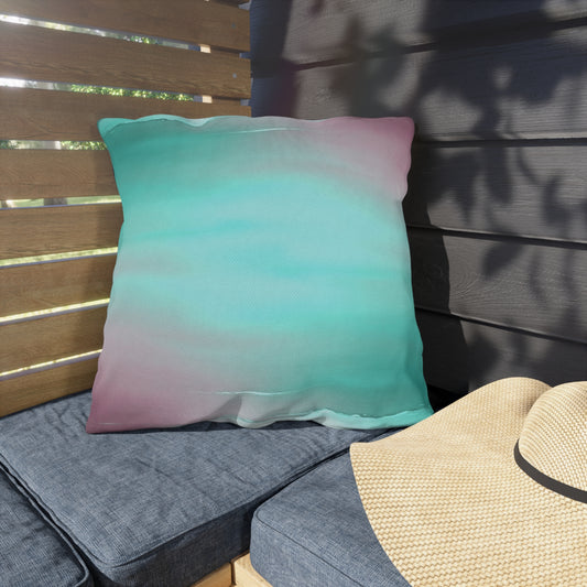 Green Sea Lavender Fog 20" x 20" Outdoor Pillow