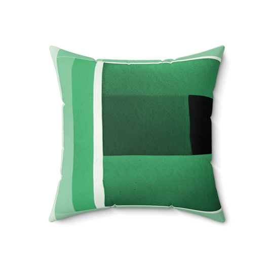 Mint Shadow 18" x 18" Faux Suede Square Pillow