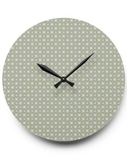 Olive Star-crossed Bodies Acrylic Wall Clock, Round or Square, 10.75" x 10.75"