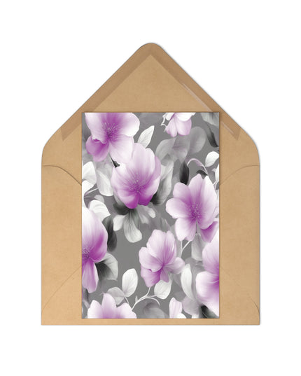 Purple Blossom Floral Bunch Postcards (7 pcs)