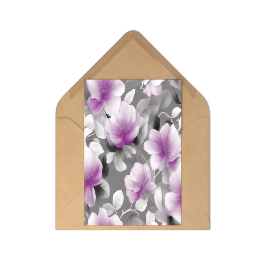 Purple Blossom Floral Bunch Postcards (7 pcs)