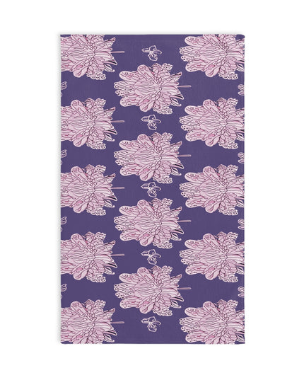 Magenta Floral Butterflies Hand Towel, 16" x 28"